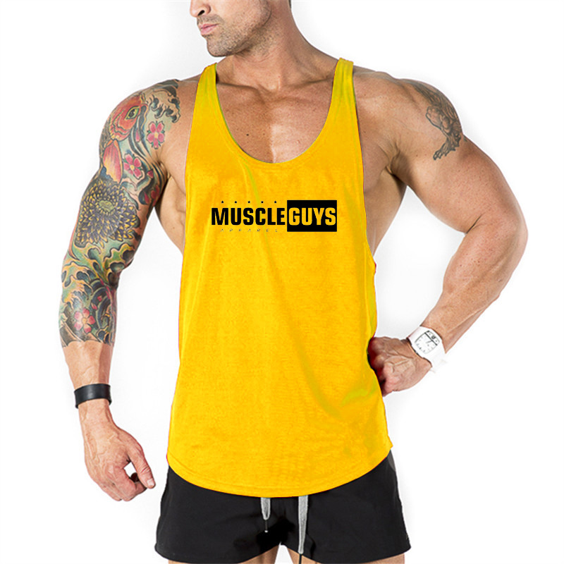 Suspender Tank Top - 여름 남성 캐주얼 패션 레이서백 베스트