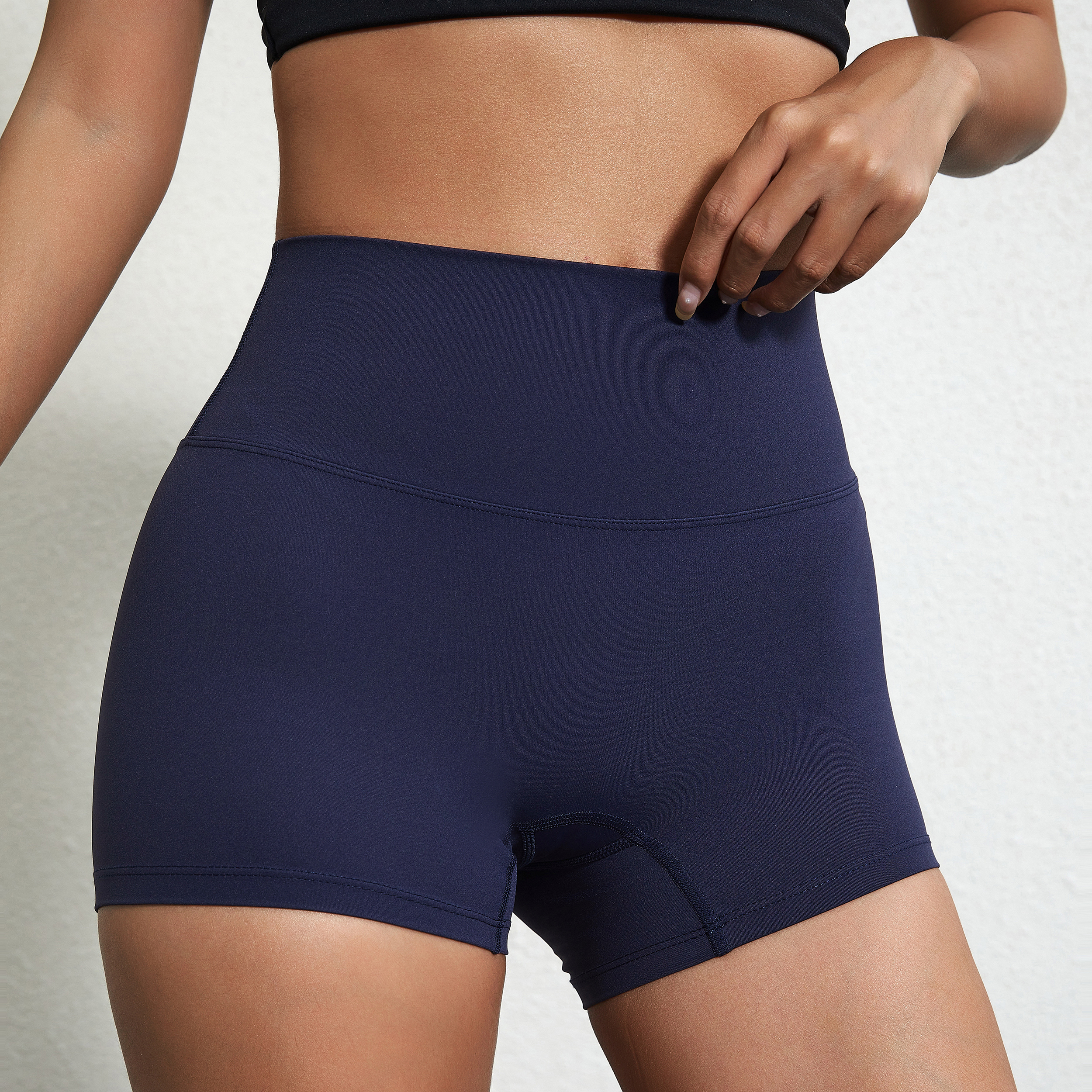 Compression Shorts Athletes - 섹시한 솔리드 컬러 하이 웨이스트 요가