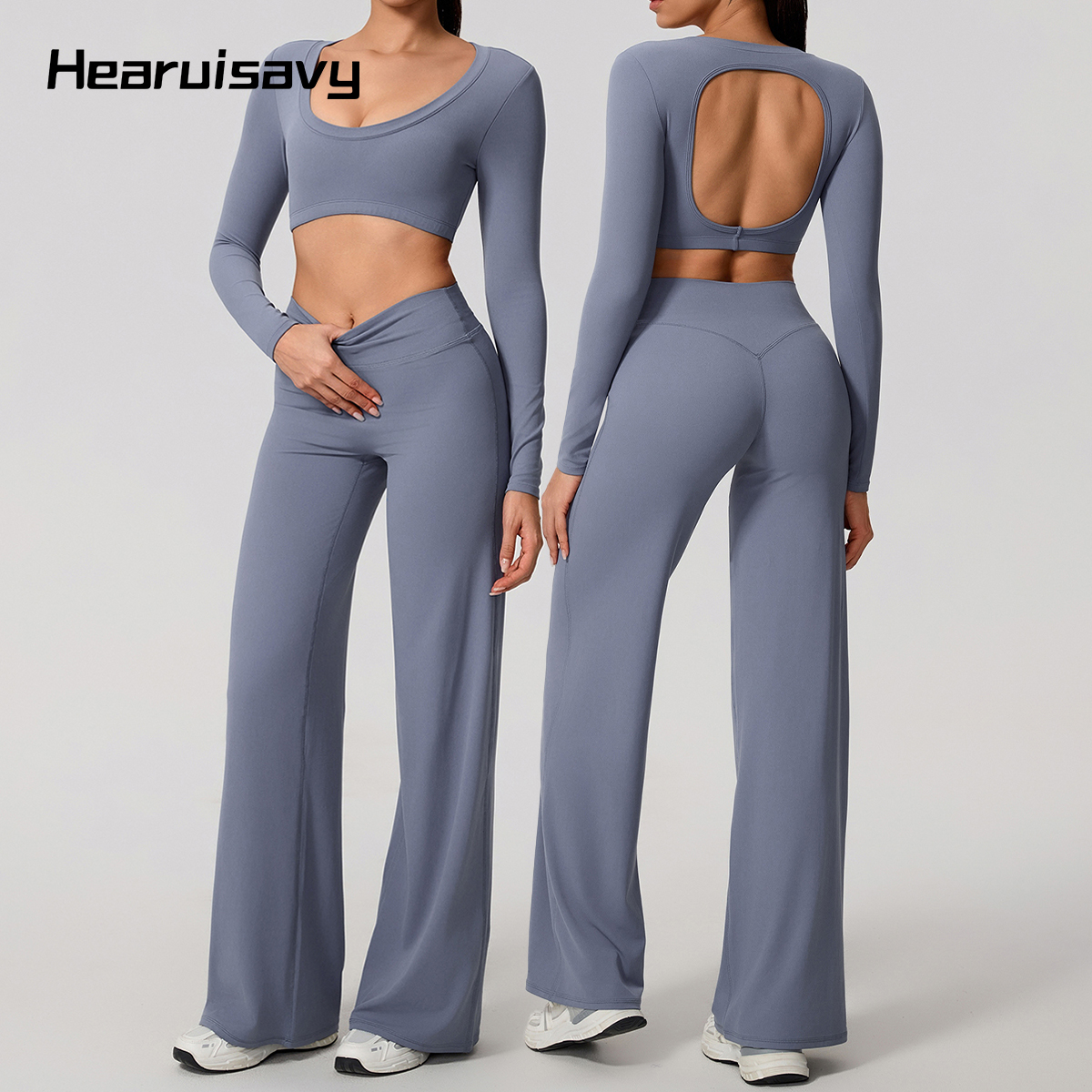 Compression Long Pant - 헤어이세이비 스포츠 세트 2피스 여성용 긴팔