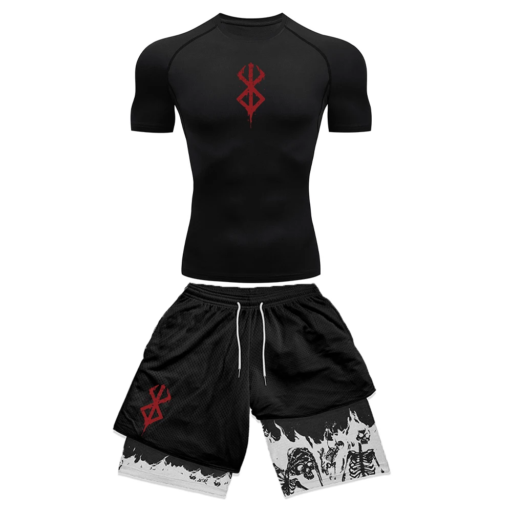 Compression Shorts Athletes - Anime 3D 프린트 남성용 압축 세트