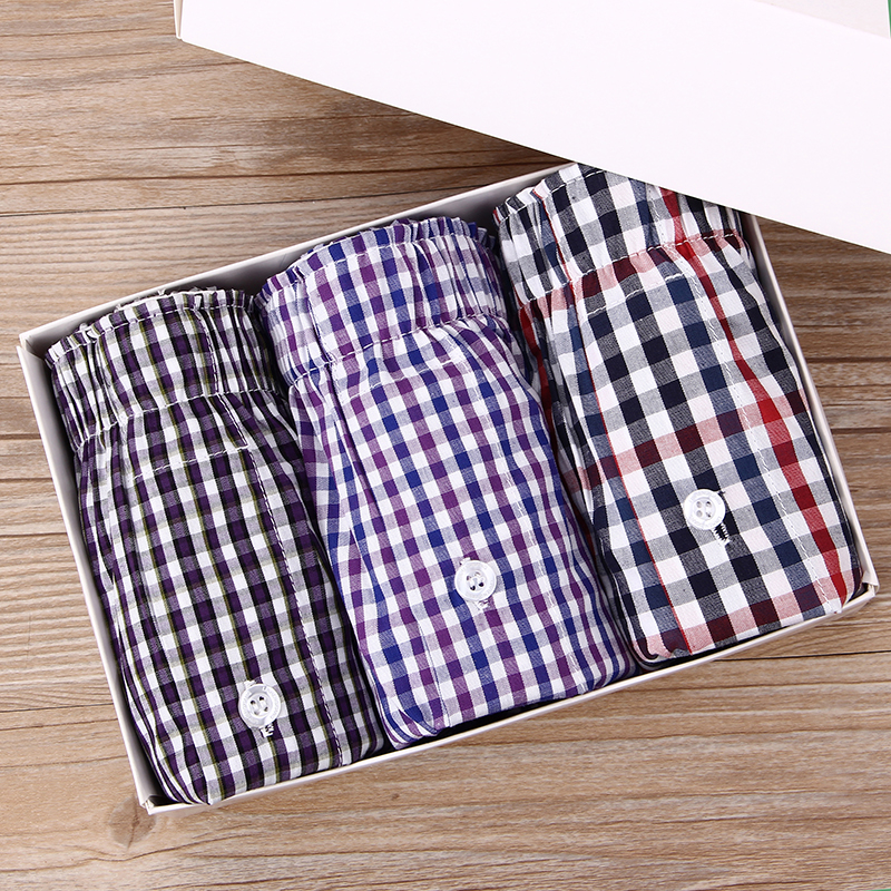 Multi Pack Underwear - M-3XL 클래식 격자 무늬 남성 복서