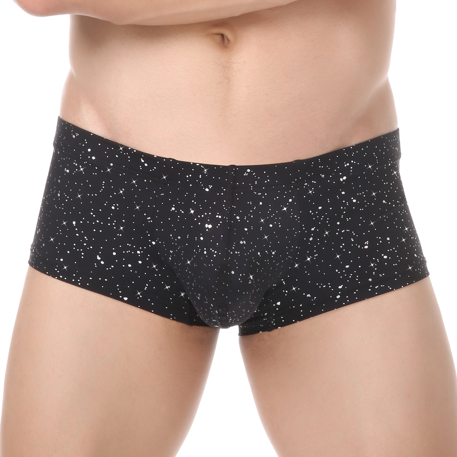Pouch Boxer Pouch - 남성용 스팽글 복서 반바지, 스포츠 체육관