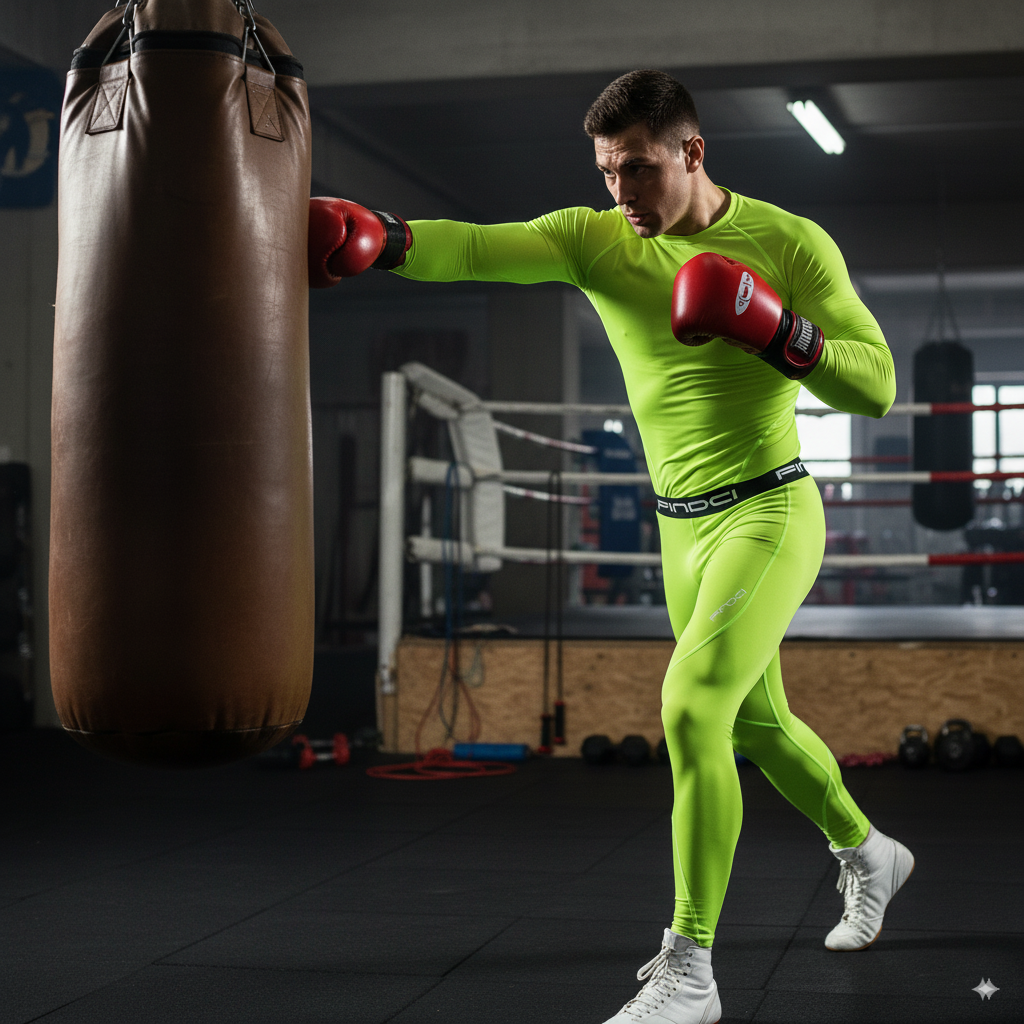 Compression Long Pant - FINDCI 남성용 스포츠 러닝 세트 압축