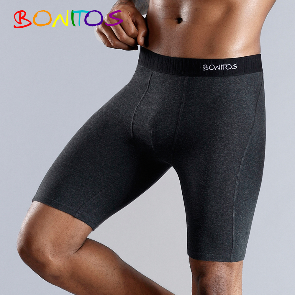 Boxer Brief Pack Cotton - BONITOS 남성용 긴 복서 반바지 팬티,