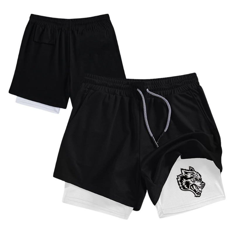 스트리트웨어 남성용 이중 레이어 2-in-1 캐주얼 러 - Compression Shorts Athletes 리뷰 및 가격