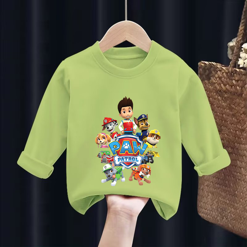 PAW Patrol 긴 소매 티셔츠 애니메이션 체이스  - Undershirt Crew Neck 리뷰 및 가격