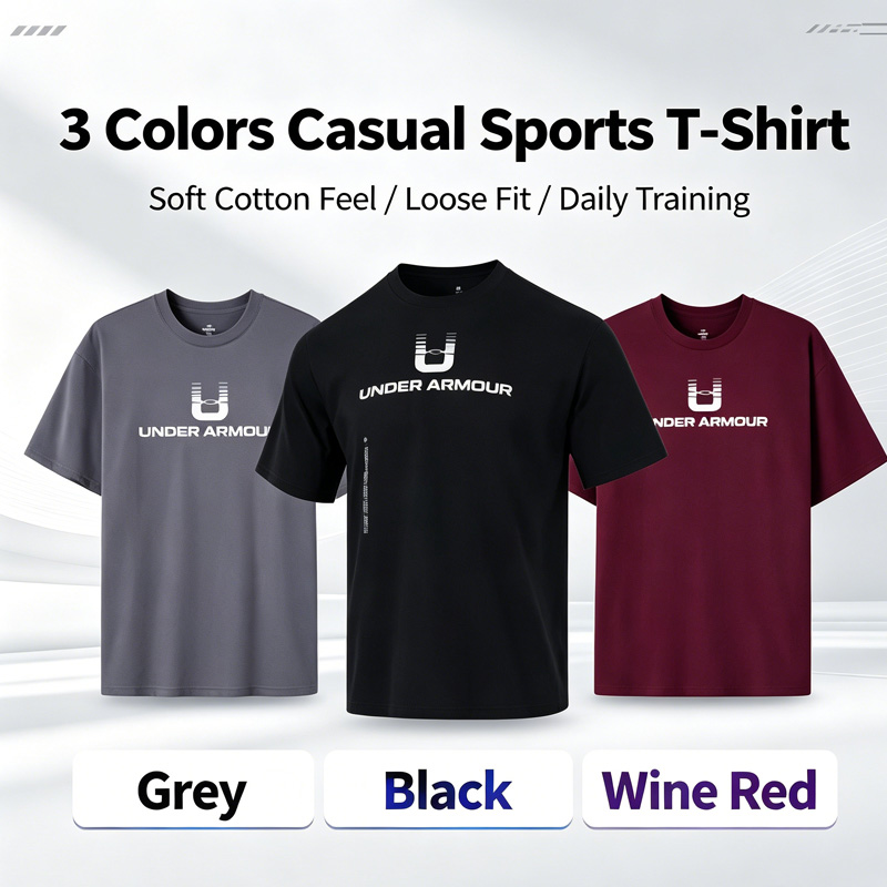 언더아머 남성 루즈핏 헤비웨이트 코튼 블렌드 그래픽 크 - Undershirt Crew Neck 리뷰 및 가격
