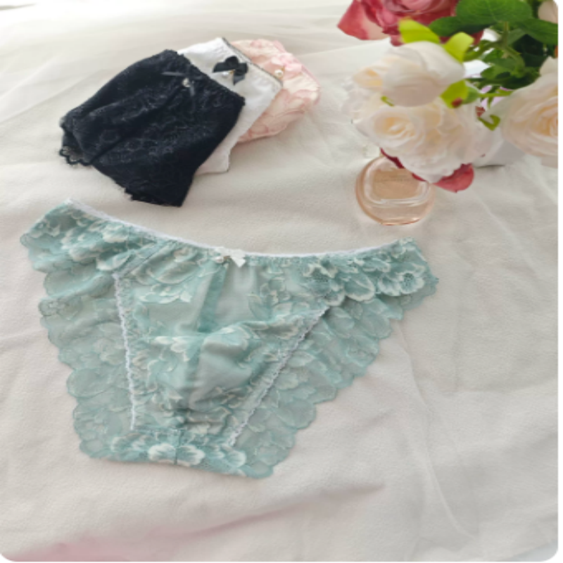 속옷 남성용 꽃무늬 레이스 밑단 리본 팬티 하라주쿠 B - Boxer Brief Pack Cotton 리뷰 및 가격