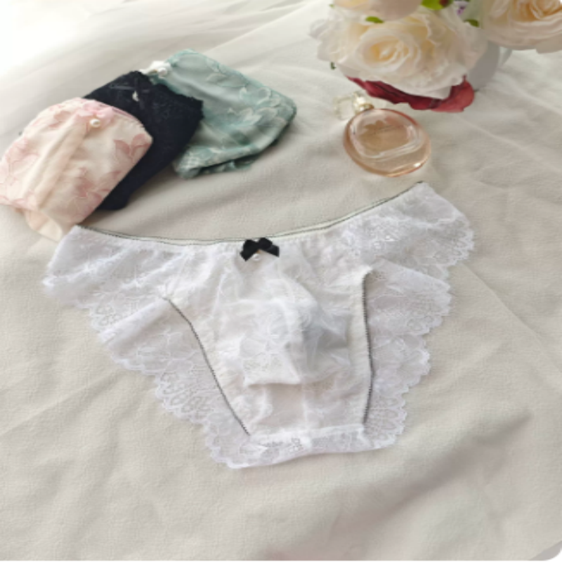 속옷 남성용 꽃무늬 레이스 밑단 리본 팬티 하라주쿠 B - Boxer Brief Pack Cotton 리뷰 및 가격