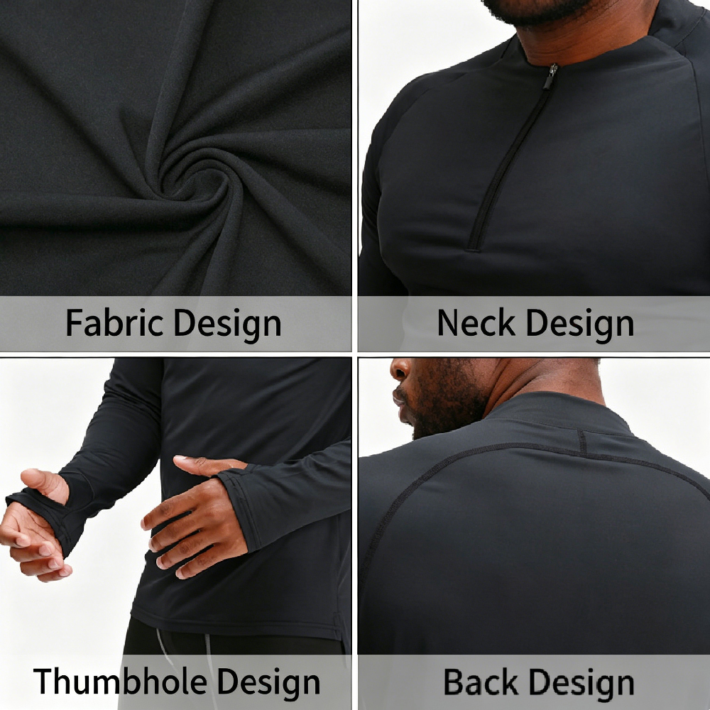 1PCS 드라이핏 1/4 지퍼업 컴프레션 셔츠, 남성용 - Base Layer Top 리뷰 및 가격