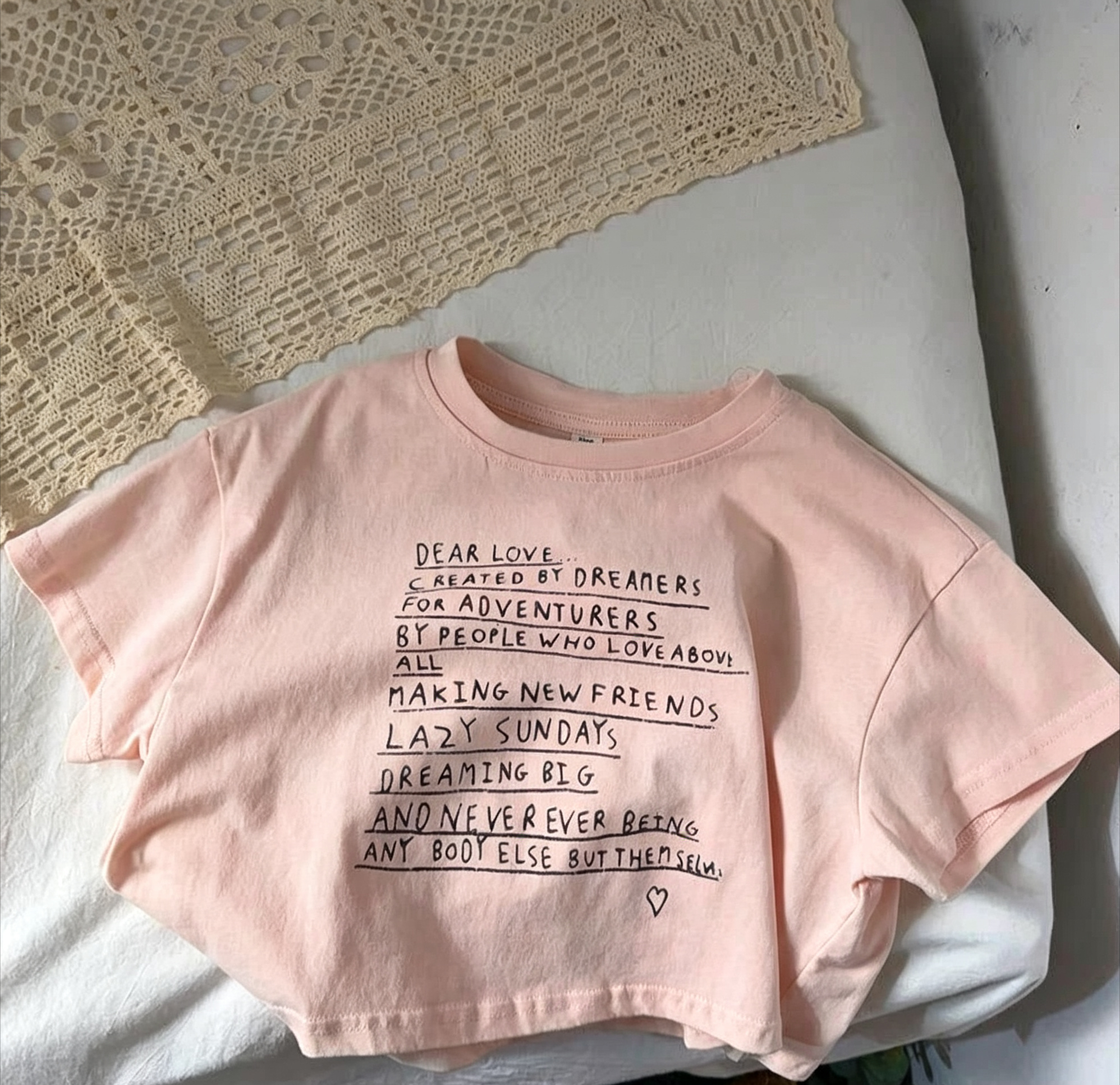 어린이 고품질 부티크 다용도 티셔츠 키즈 여아 레터 프 - Undershirt Crew Neck 리뷰 및 가격