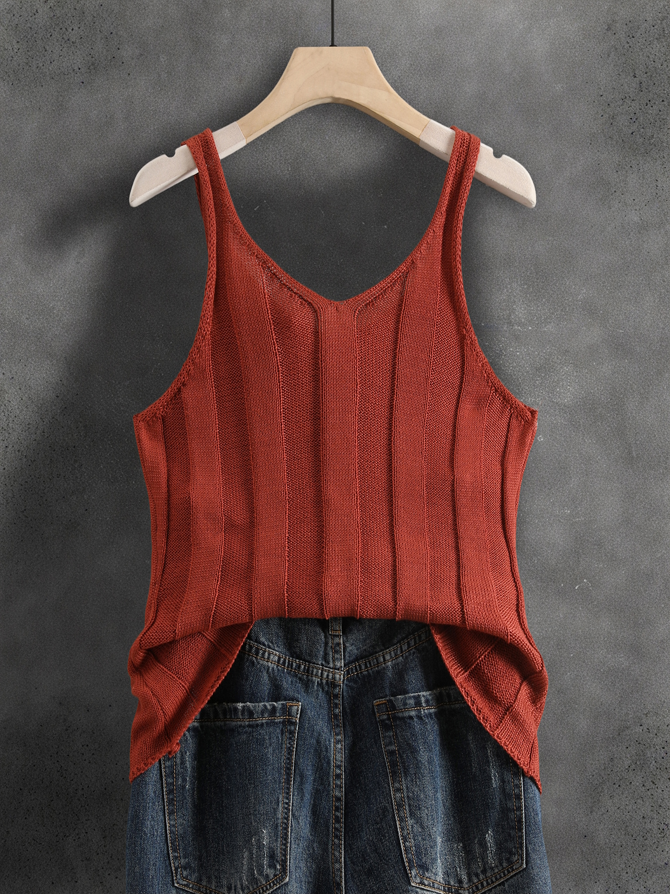 여성 V넥 골지 니트 탱크탑 2026 봄 여름 캐주얼  - Tank Top Ribbed 리뷰 및 가격