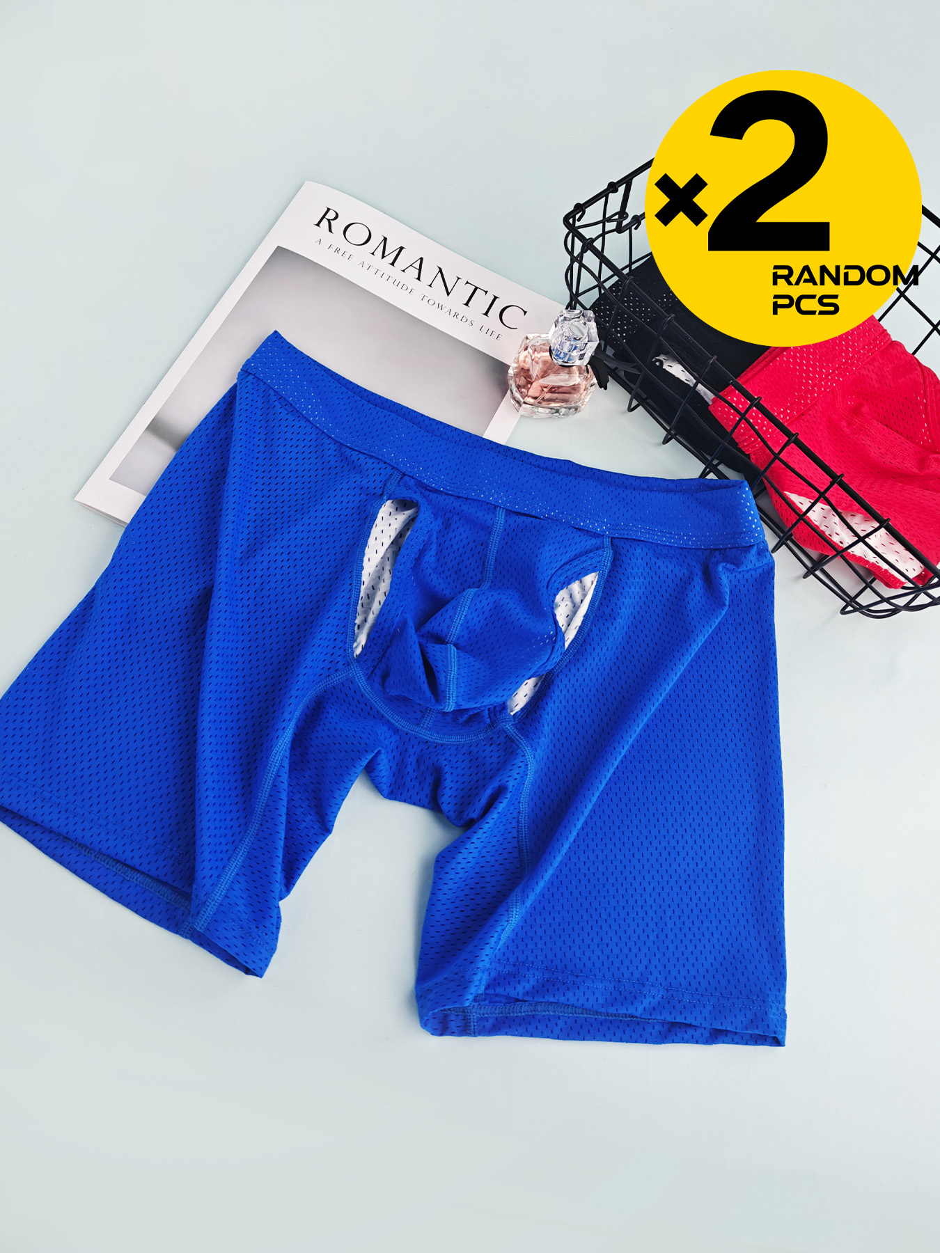 2피스 롱 레그 남성 메쉬 속옷 오픈 플라이 U 파우치 - Mesh Sport Boxer 리뷰 및 가격