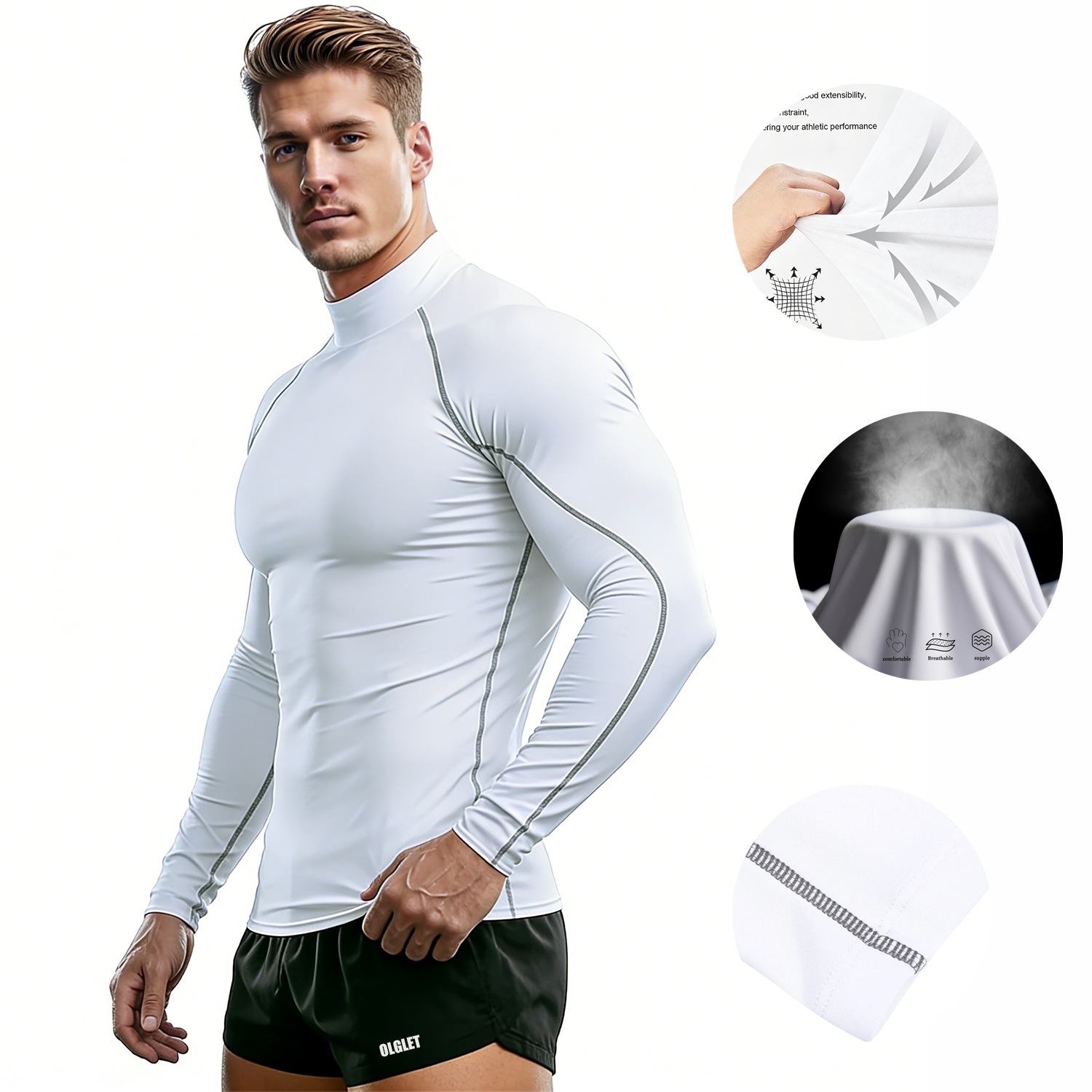 스포츠 티셔츠 남성용 컴프레션 러닝 셔츠 탄력 긴팔 피 - T Shirt Tight Fit 리뷰 및 가격
