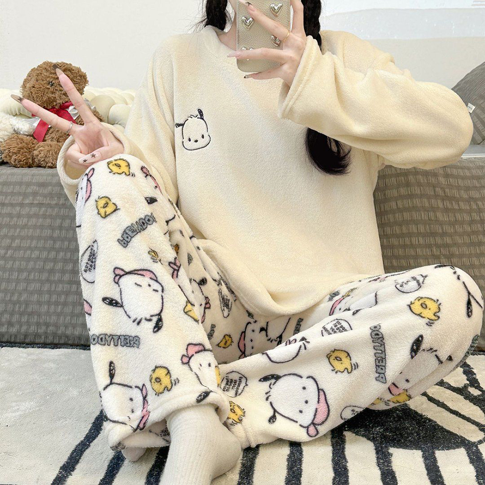 Sanrio Pompom Purin 겨울 잠옷 Y2K  - Thermal Long John 리뷰 및 가격