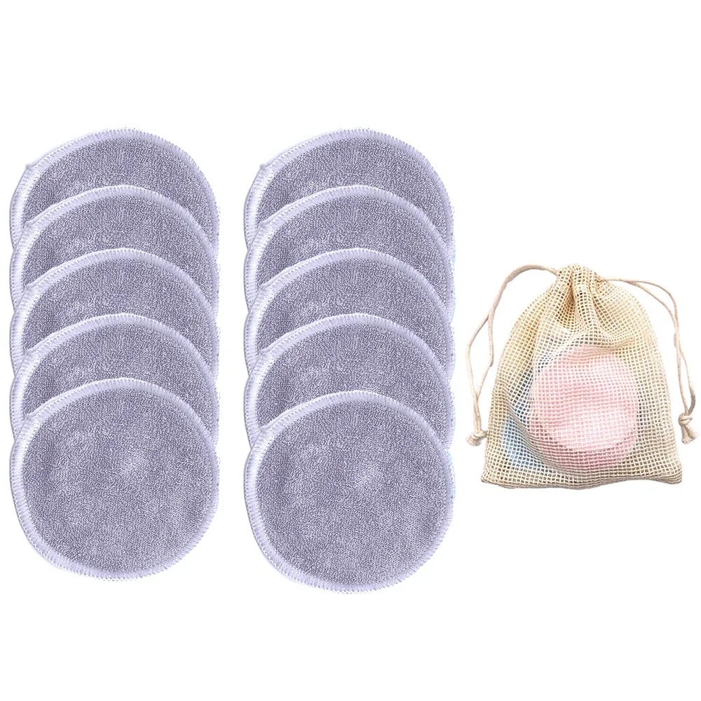 10PC 재사용 가능한 메이크업 리무버 패드 빨 수있는 - Bamboo Fiber Trunk 리뷰 및 가격