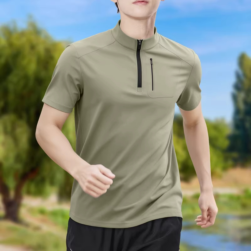 남성 하프집업 하이 스트레치 퀵 드라이 반팔 티셔츠 통 - T Shirt Tight Fit 리뷰 및 가격