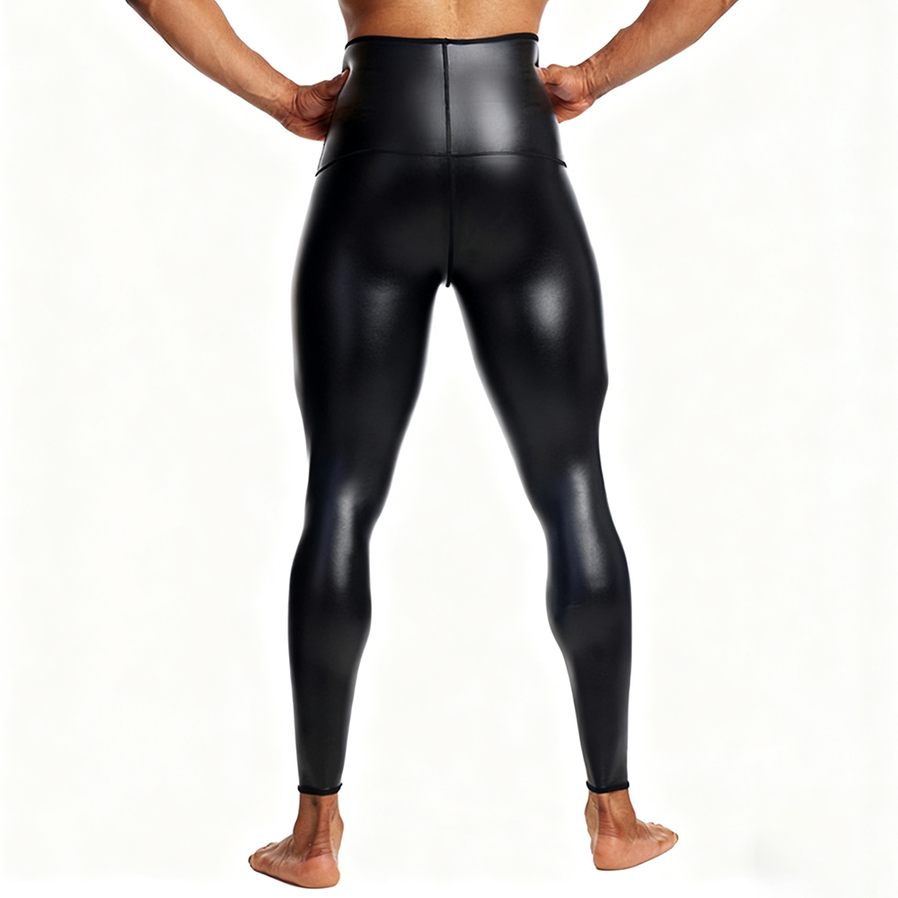 섹시한 남성용 PU 가죽 롱 팬츠 블랙 하이웨이스트 스 - Compression Long Pant 리뷰 및 가격