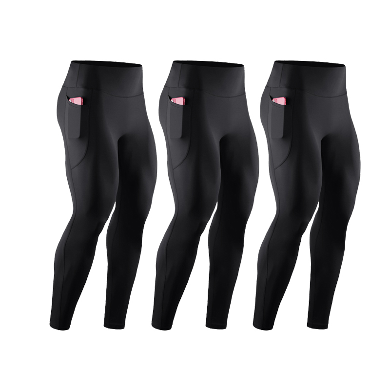 3 Pcs 남성용 하이 웨이스트 압축 러닝 바지 (포켓 - Compression Long Pant 리뷰 및 가격