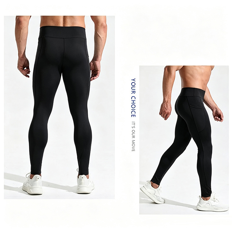 3 Pcs 남성용 하이 웨이스트 압축 러닝 바지 (포켓 - Compression Long Pant 리뷰 및 가격