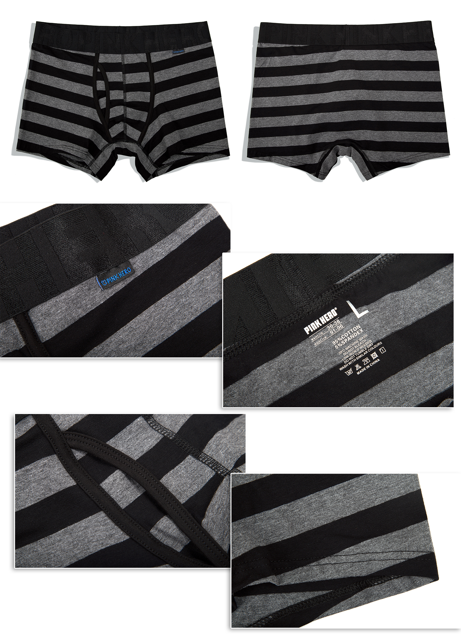 면 복서 팬티와 줄무늬 남성 속옷 및 Tрусы Mуж - Boxer Brief Pack Cotton 리뷰 및 가격